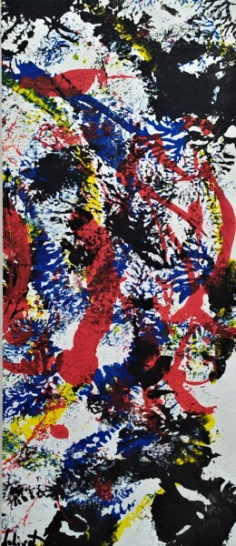 Painting titled "Calligraphie 4/4" by Dominique Jolivet, Original Artwork, Acrylic