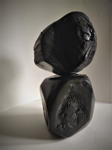 Sculpture titled "Equilibre géométriq…" by Dominique Jolivet, Original Artwork, Ceramics