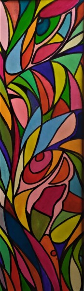 Pintura titulada "Couleurs tropicale" por Dominique Jolivet, Obra de arte original, Acuarela