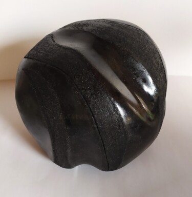 Sculpture intitulée "Sphère déformée pol…" par Dominique Jolivet, Œuvre d'art originale, Céramique