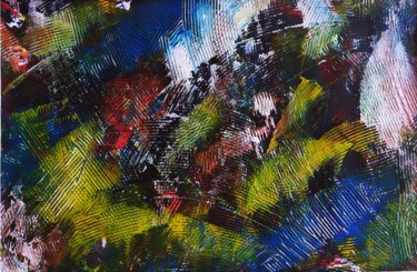 Peinture intitulée "Fantaisie colorée" par Dominique Jolivet, Œuvre d'art originale, Acrylique