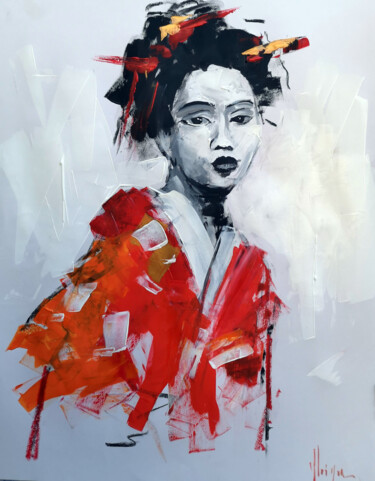 제목이 "Le kimono rouge"인 미술작품 Dominique Kleiner로, 원작, 아크릴