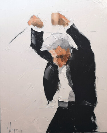 Peinture intitulée "Le chef d 'orchestre" par Dominique Kleiner, Œuvre d'art originale, Huile