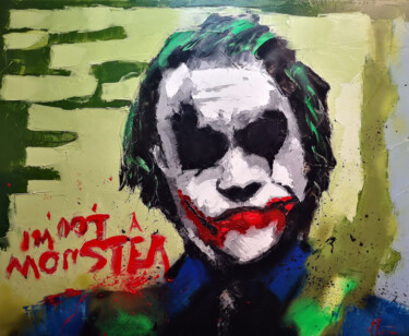 Pittura intitolato "Joker im am not a m…" da Dominique Kleiner, Opera d'arte originale, Olio