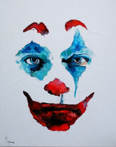 Pintura titulada "joker le regard" por Dominique Kleiner, Obra de arte original, Oleo