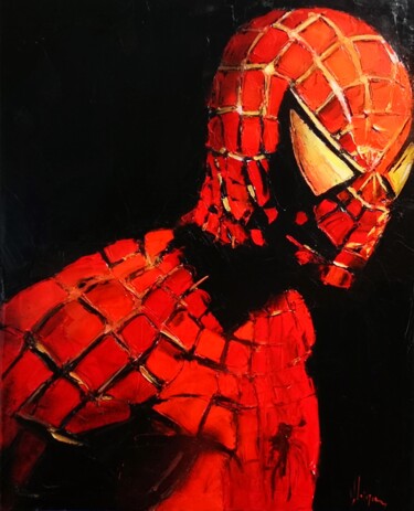 Ζωγραφική με τίτλο "Spiderman" από Dominique Kleiner, Αυθεντικά έργα τέχνης, Λάδι