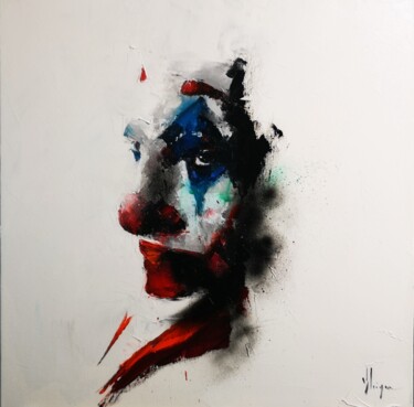 Painting titled "Joker 2" by Dominique Kleiner, Original Artwork, Oil
