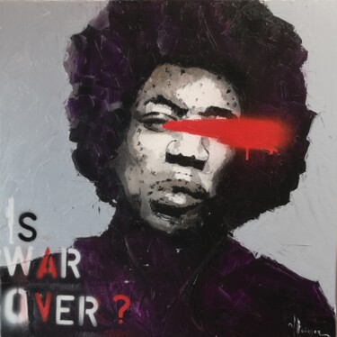 Painting titled "Jimmy is war over" by Dominique Kleiner, Original Artwork, Oil