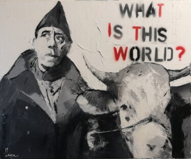 Картина под названием "what is this world ?" - Dominique Kleiner, Подлинное произведение искусства, Масло