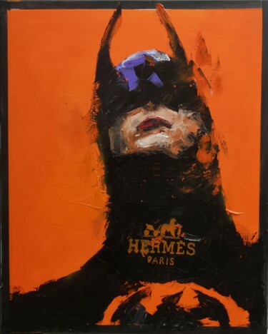 Pintura titulada "Batman Love Hermes" por Dominique Kleiner, Obra de arte original, Oleo