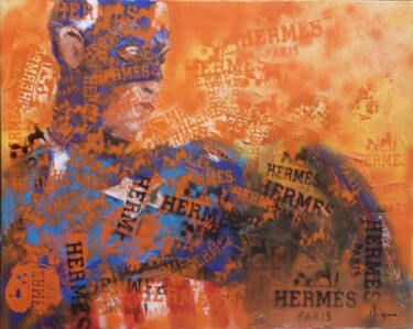 Peinture intitulée "Captain américa 2" par Dominique Kleiner, Œuvre d'art originale, Huile