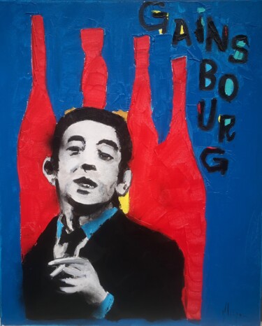 Pittura intitolato "Gainsbourg pop vint…" da Dominique Kleiner, Opera d'arte originale, Acrilico
