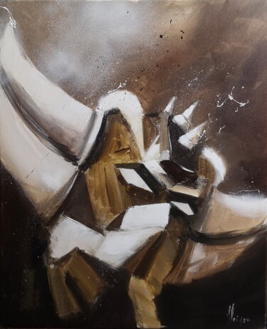 Pittura intitolato "Goldorak sepia" da Dominique Kleiner, Opera d'arte originale, Acrilico