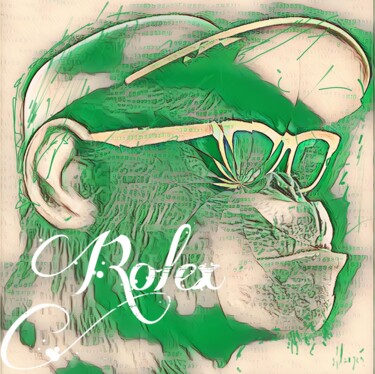Painting titled "BORED rolex" by Dominique Kleiner, Original Artwork, Digital Painting