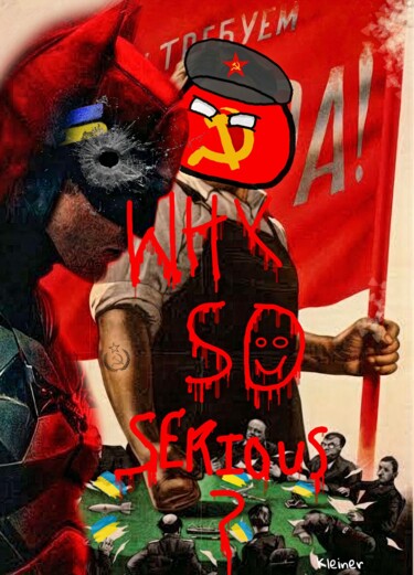 Schilderij getiteld "Affiche URSS  why s…" door Dominique Kleiner, Origineel Kunstwerk, Digitaal Schilderwerk