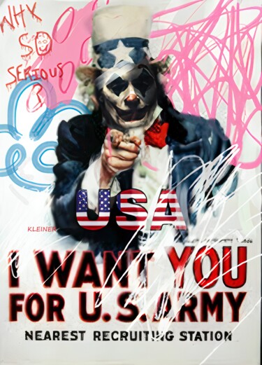 Schilderij getiteld "I WANT YOU" door Dominique Kleiner, Origineel Kunstwerk, Digitaal Schilderwerk