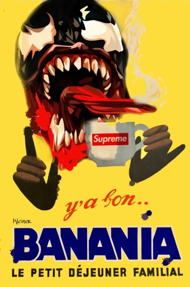 Peinture intitulée "Venom banania" par Dominique Kleiner, Œuvre d'art originale, Peinture numérique
