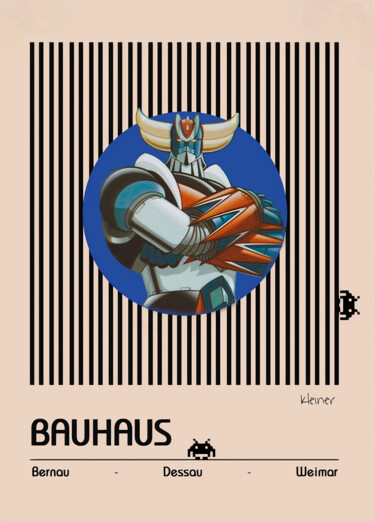 Pintura intitulada "Bauhaus Goldorak" por Dominique Kleiner, Obras de arte originais, Pintura digital