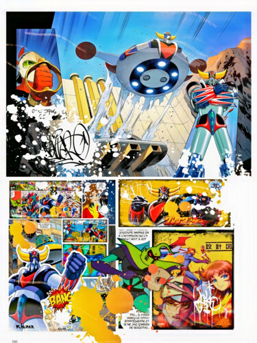 Pintura intitulada "Comics goldorak" por Dominique Kleiner, Obras de arte originais, Pintura digital