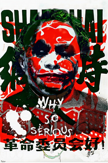 Schilderij getiteld "Joker Shangai" door Dominique Kleiner, Origineel Kunstwerk, Digitaal Schilderwerk