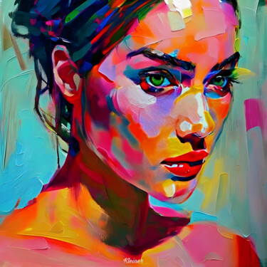 Painting titled "Anais" by Dominique Kleiner, Original Artwork, Digital Painting