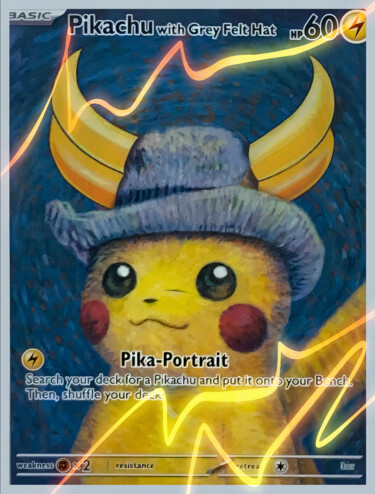 Painting titled "PIKACHU GOLDORAK" by Dominique Kleiner, Original Artwork, Digital Painting