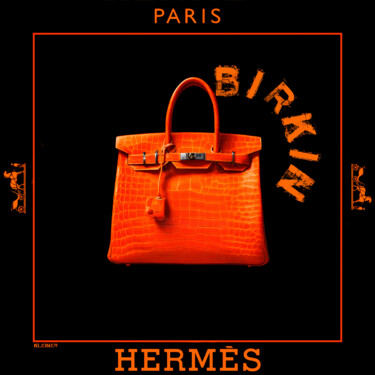 Malerei mit dem Titel "hermès birkin 2" von Dominique Kleiner, Original-Kunstwerk, Digitale Malerei