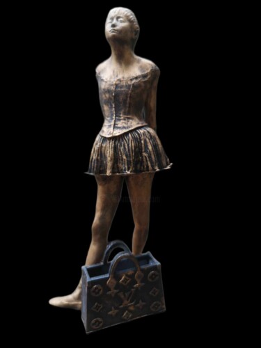 Escultura intitulada "DEGAS au sac vuitton" por Dominique Kleiner, Obras de arte originais, Resina