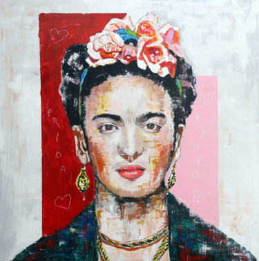 Peinture intitulée "Frida Kalho" par Lajous Dominique Dit Lajdo, Œuvre d'art originale, Acrylique Monté sur Châssis en bois