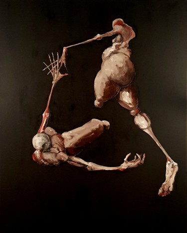 Peinture intitulée "Corpstension 0118" par Dominique Laude, Œuvre d'art originale, Huile