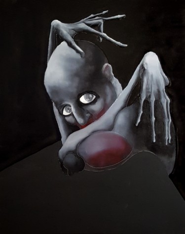 Картина под названием "Miroir" - Dominique Laude, Подлинное произведение искусства, Масло