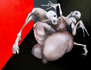 Peinture intitulée "Sans-titre" par Dominique Laude, Œuvre d'art originale, Huile