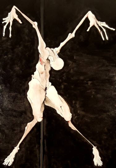 Peinture intitulée "Sans titre" par Dominique Laude, Œuvre d'art originale, Huile