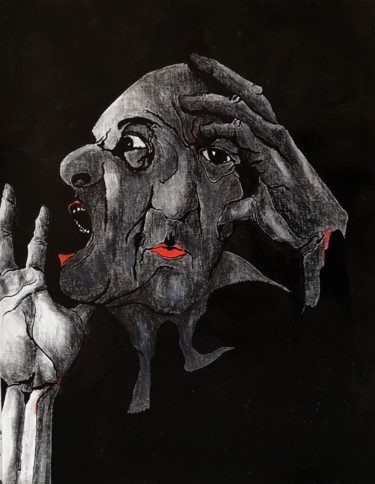 Рисунок под названием "Disorders" - Dominique Laude, Подлинное произведение искусства, Цветные карандаши