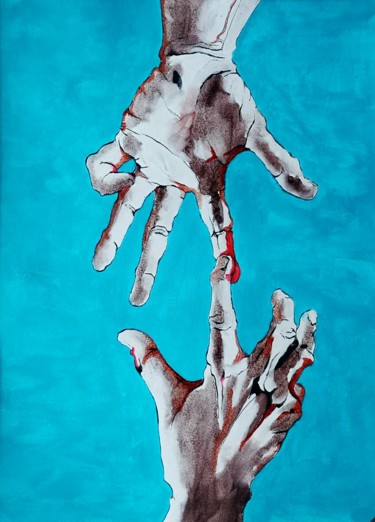 Peinture intitulée "Unlove" par Dominique Laude, Œuvre d'art originale, Huile