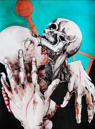 Peinture intitulée "Les amours mortes" par Dominique Laude, Œuvre d'art originale, Huile