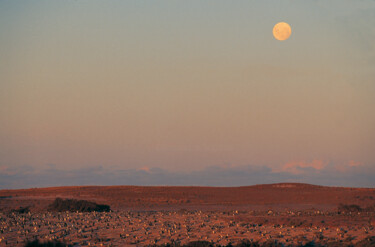 Photographie intitulée "Lever de Lune en Pa…" par Dominique Leroy, Œuvre d'art originale