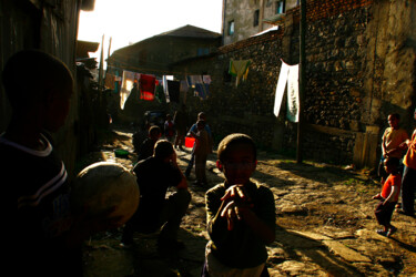 Photography titled "Enfants et football…" by Dominique Leroy, Original Artwork