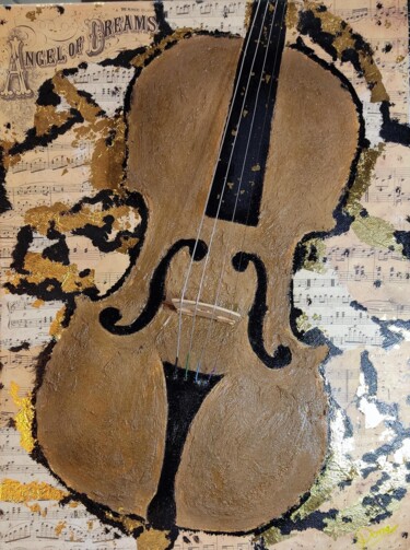 Fotografie mit dem Titel "Violino stampa" von Dominique Lhermet, Original-Kunstwerk, Digitale Fotografie