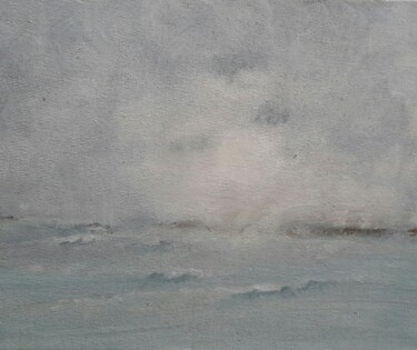 Peinture intitulée "marée d'hiver" par Dominique Maisonneuve, Œuvre d'art originale, Huile
