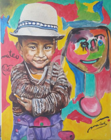 Painting titled "mateo.png" by Malabry, Original Artwork, Oil