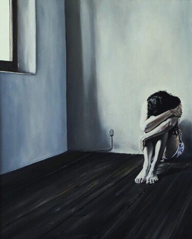 Peinture intitulée "Bonjour tristesse" par Dominique Manchet, Œuvre d'art originale, Huile