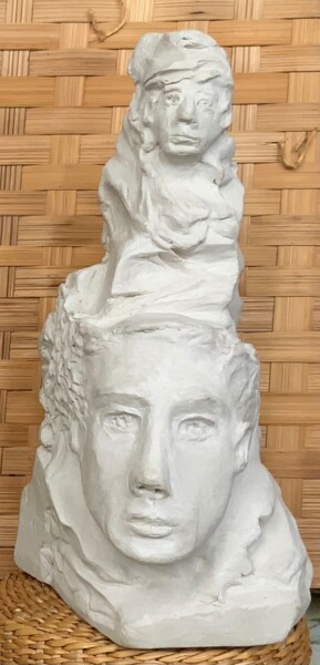 Sculptuur getiteld "Le compagnon" door Dominique-Marie Gibaud Ubelmann, Origineel Kunstwerk, Polymeer klei
