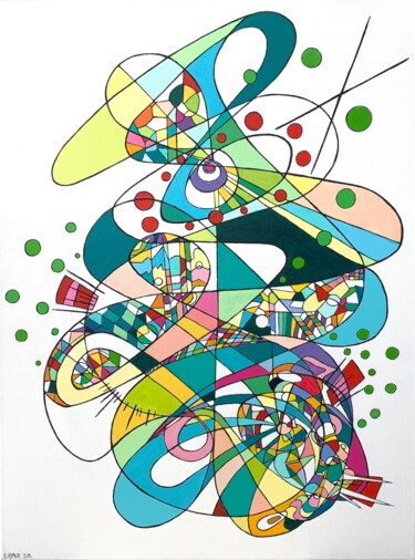 "Cosmos" başlıklı Tablo Dominique-Marie Gibaud Ubelmann tarafından, Orijinal sanat, Akrilik