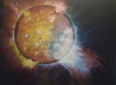 Peinture intitulée "Explosion Imminente" par Dominique Meier, Œuvre d'art originale, Acrylique
