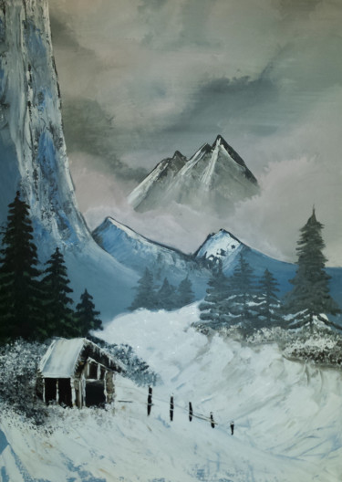 Painting titled "Refuge" by Dominique Meier, Original Artwork, Acrylic