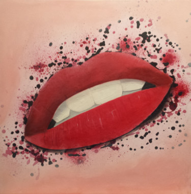 Peinture intitulée "Kiss" par Dominique Meier, Œuvre d'art originale, Huile