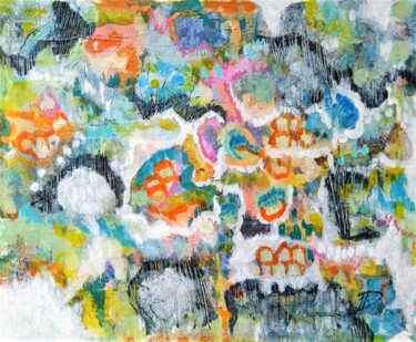 Jardin d'automne Картина под названием "Jardin d'automne" - Dominique Mireille Richard, Подлинное произведение искусства, Акрил