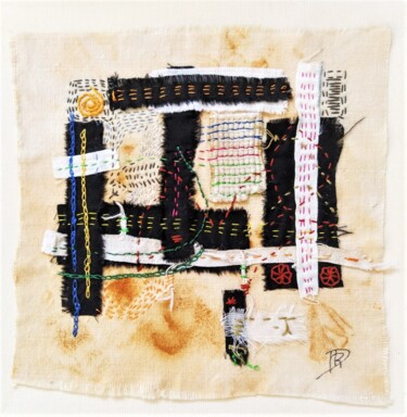 De fil en fil #10 Art textile intitulée "De fil en fil #10" par Dominique Mireille Richard, Œuvre d'art originale, Broderie Monté sur Châssis