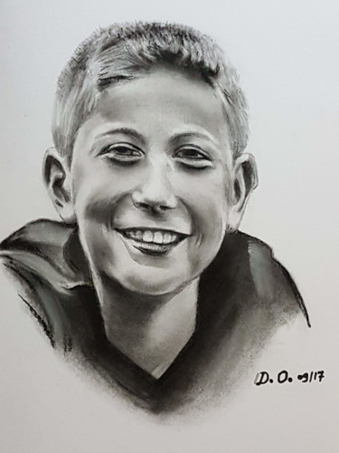 Dibujo titulada "Yannick" por Dominique Obry, Obra de arte original